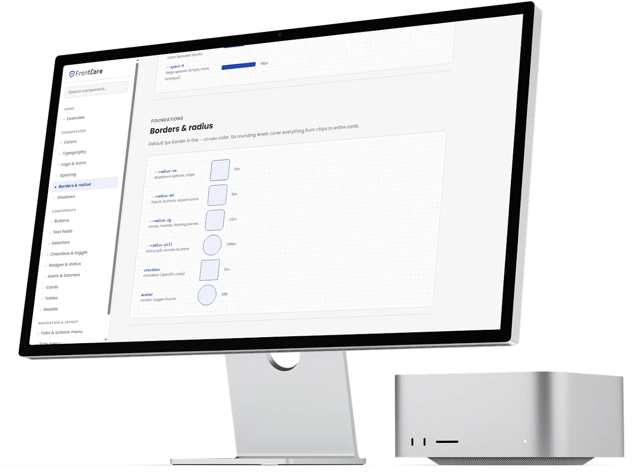Design system navigated like a website