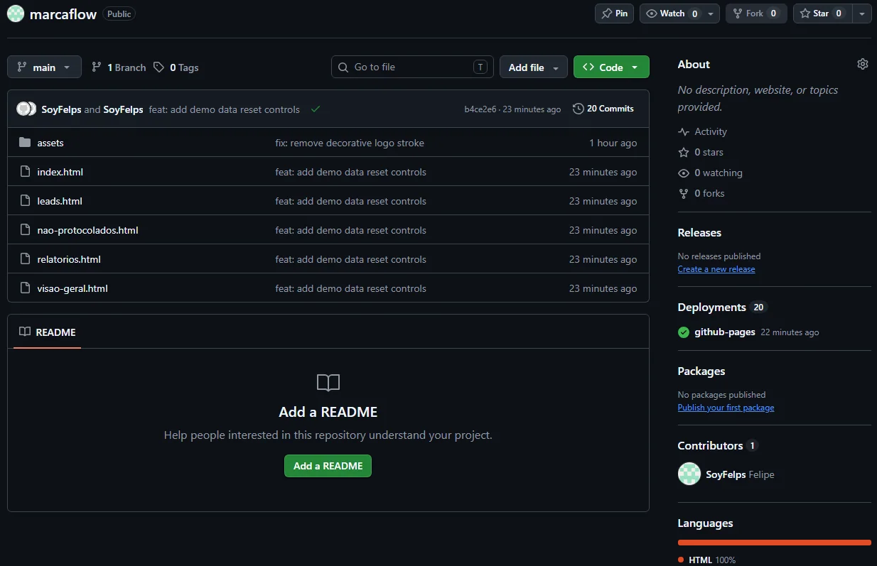 MarcaFlow repository on GitHub