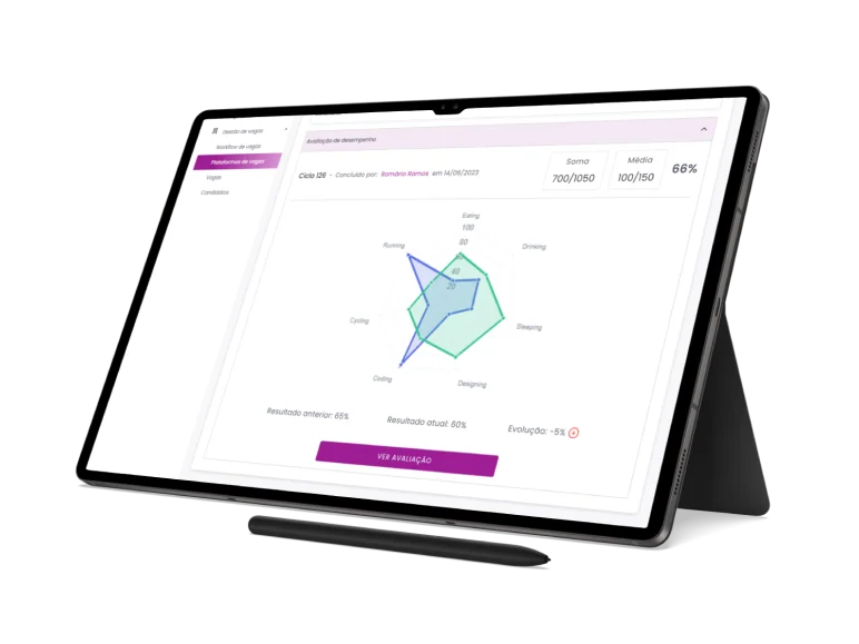 Development Management results on a tablet