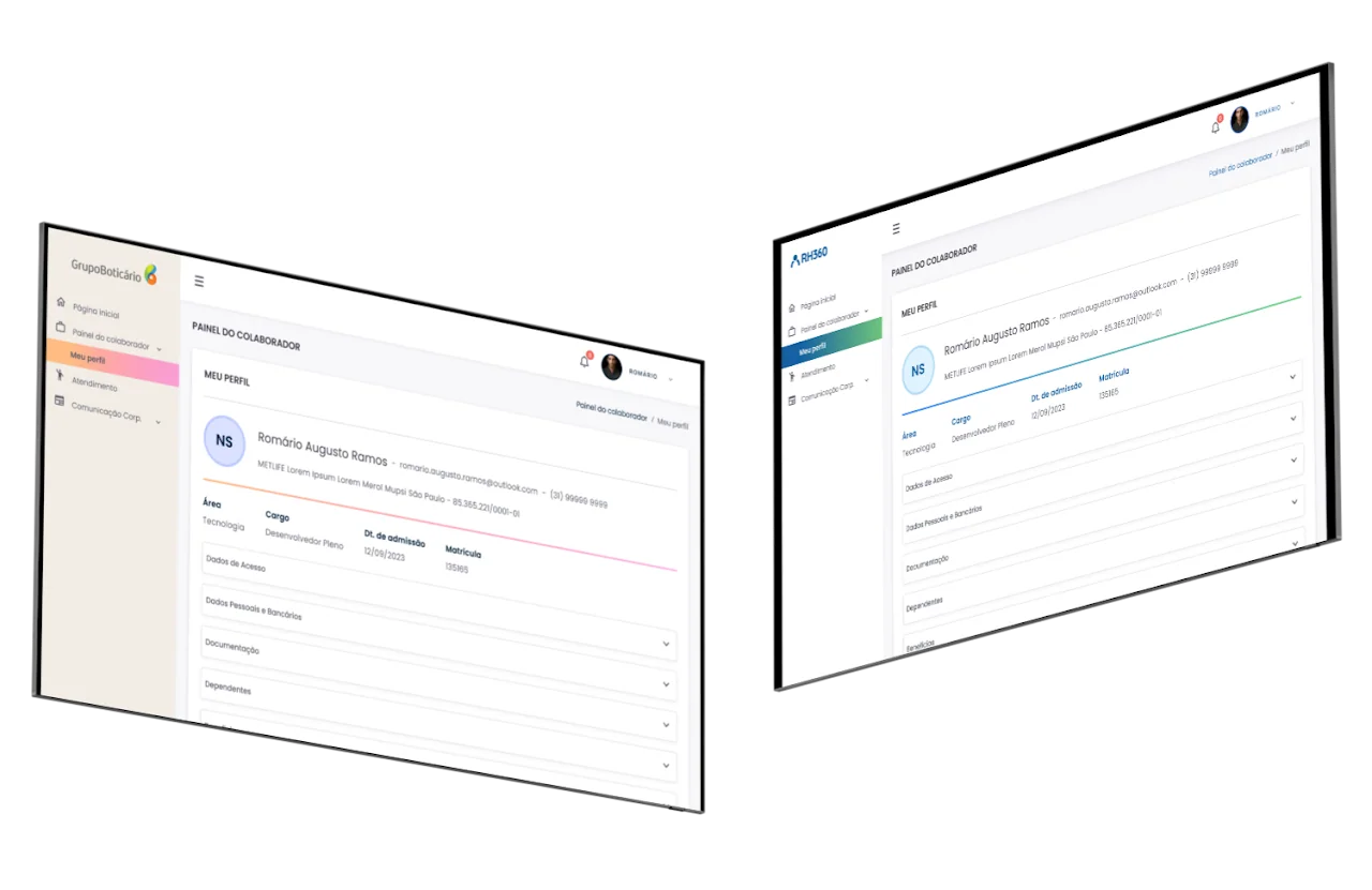White-label environments in different client identities